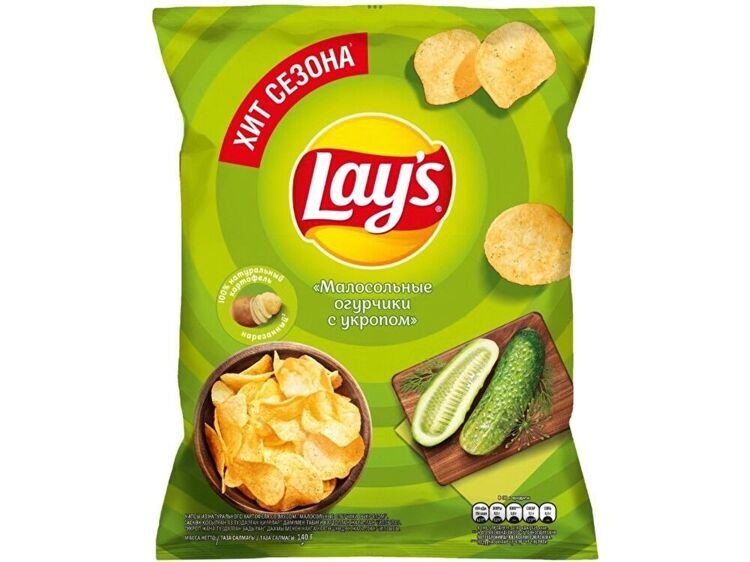 Lays Малосольные огурчики с укропом 140г